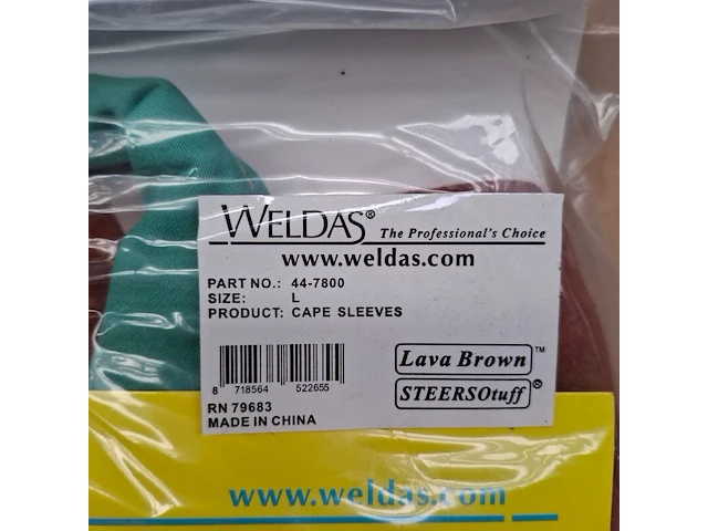 2x laslap/schouderstuk, maat l weldas, cape sleeves 44-7800 - afbeelding 3 van  4