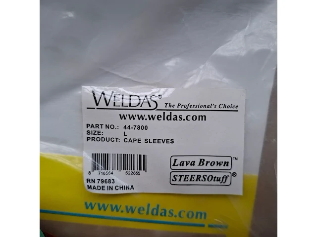 2x laslap/schouderstuk, maat xxl weldas, cape sleeves 44-7800 - afbeelding 3 van  4