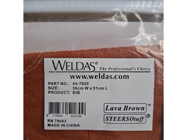 2x lasschort, 56cm wx51cm l weldas, bib 44-7820 - afbeelding 3 van  3