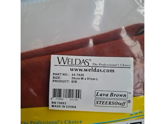 2x lasschort, 56cm wx51cm l weldas, bib 44-7820 - afbeelding 3 van  3