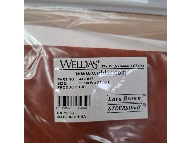 2x lasschort, 56cm wx91cm l weldas, bib 44-7836 - afbeelding 3 van  3