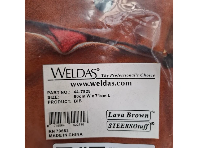 2x lasschort, 60cm wx71cm l weldas, bib 44-7828 - afbeelding 3 van  3