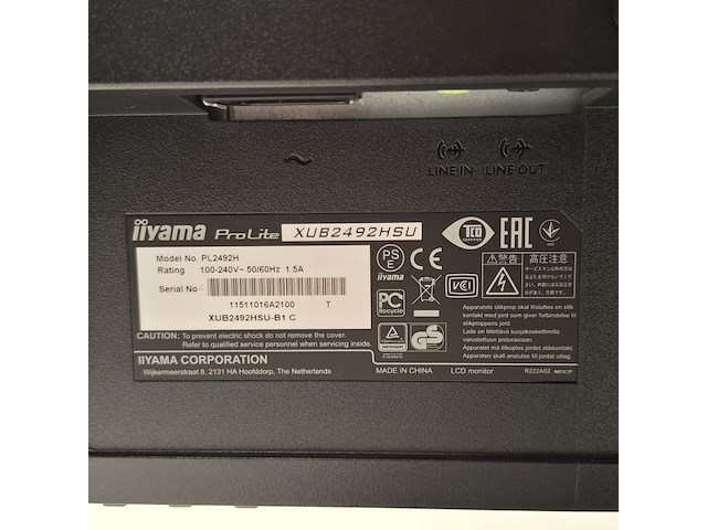 2x lcd monitor iiyama, prolite | ph2492h - afbeelding 2 van  11