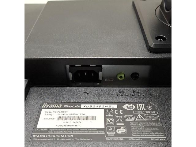 2x lcd monitor iiyama, prolite | ph2492h - afbeelding 9 van  11