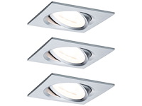 2x led-inbouwlamp 3-step-dim zwenkbaar hoekig paulmann, nova basisset, aluminium - afbeelding 2 van  3