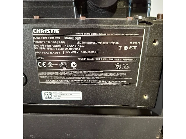 2x led projector, christie, matrix stim - afbeelding 10 van  12