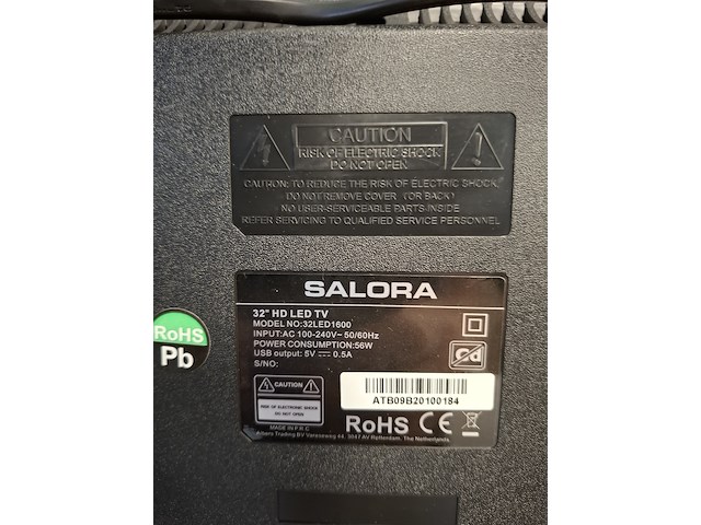 2x led televisie salora, 32led1600 - afbeelding 4 van  6