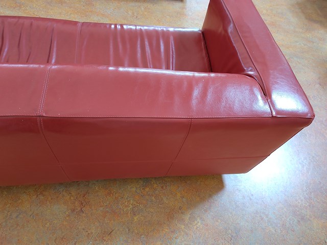 2x leren bank, ikea, klippan, rood, 2015 - afbeelding 6 van  6