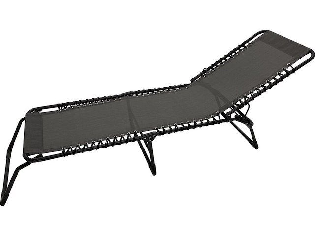 2x ligbed opvouwbaar 190 x 57 x 28 cm 4gardenz, grijs - afbeelding 1 van  2