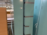 2x lockers, grijs/lichtblauw