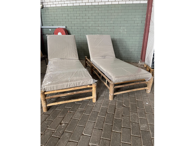 2x loungebed bamboe , exotan - afbeelding 1 van  3
