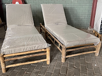 2x loungebed bamboe , exotan - afbeelding 1 van  3