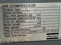 2x luchtcompressor atlas copco, ga 11, grijs, bouwjaar 1990 - afbeelding 10 van  10