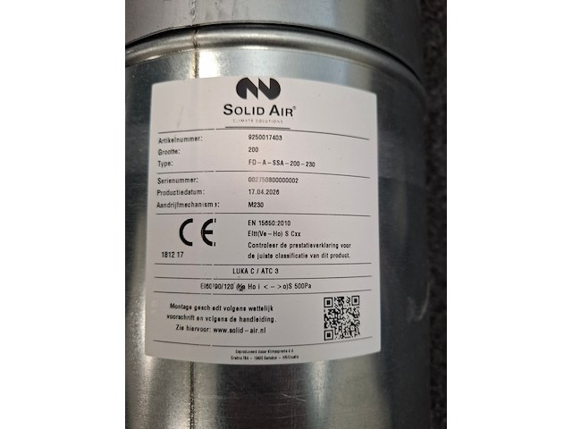 2x luchtkanaal v.v. rooksensor solid air, fd-a-ssa-200-230 - afbeelding 5 van  5