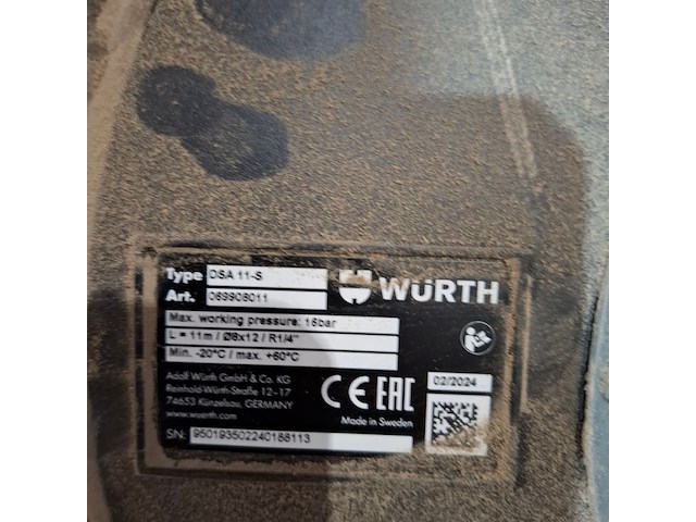 2x luchtslanghaspel wurth, dsa11-s - afbeelding 2 van  4
