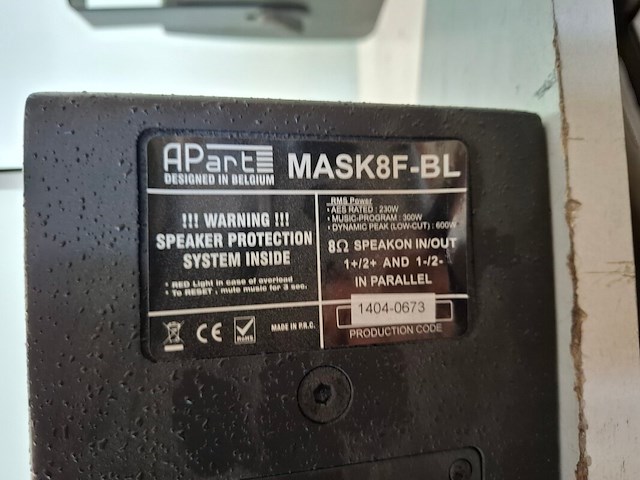 2x luidspreker, apart, mask8f-bl, zwart - afbeelding 4 van  4