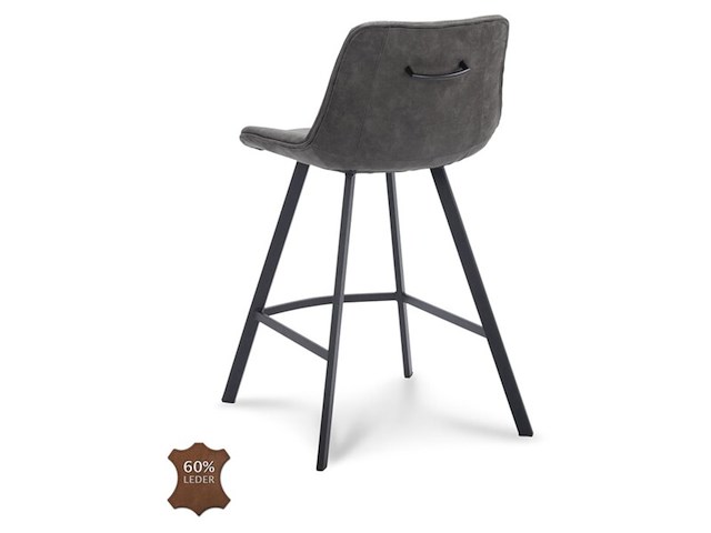 2x luxe barkruk, 65, bull grey - afbeelding 2 van  2