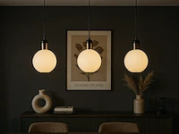 2x luxe grote hanglamp met 3 lampenkappen ø25 cm vidi, luca bella