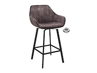 2x luxe roterende barkruk, 65, adore antraciet