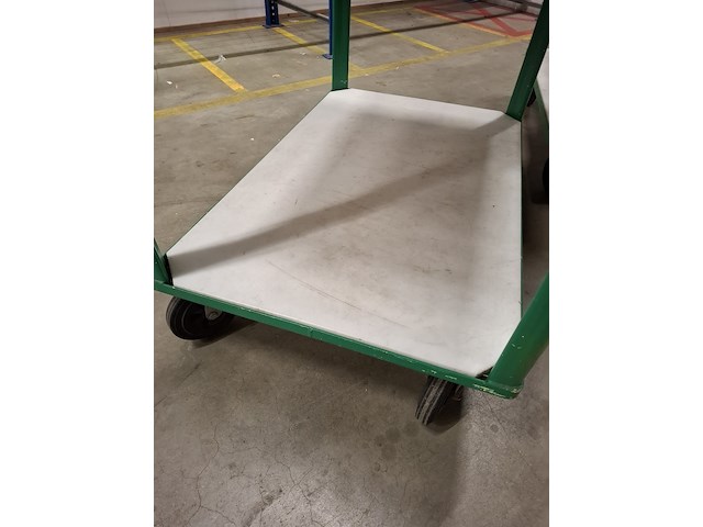 2x magazijnwagen met los rvs blad - afbeelding 5 van  6