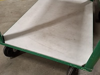 2x magazijnwagen met los rvs blad - afbeelding 5 van  6