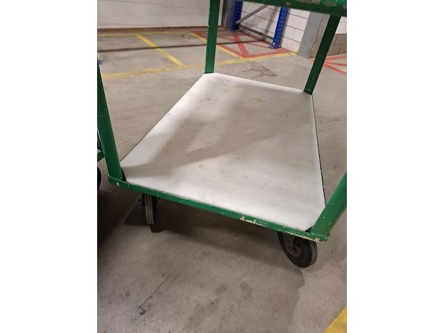 2x magazijnwagen met los rvs blad - afbeelding 6 van  6