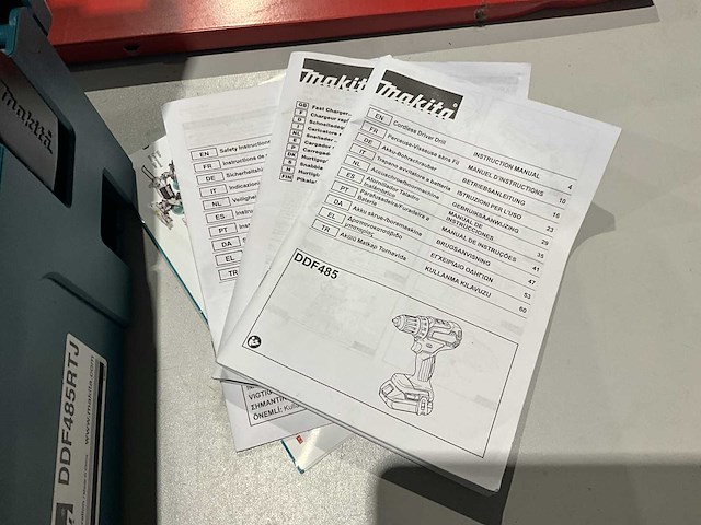 2x makita ddf485rtj 18v lxt accu schroefmachine set - afbeelding 8 van  9
