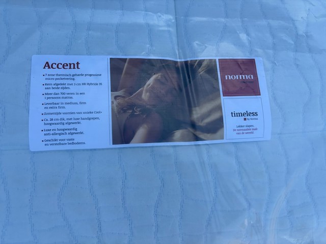 2x matras pocketvering koudschuim 80x210cm, norma - afbeelding 3 van  5