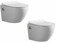 2x mawialux bidet inbouw wandcloset - glans wit
