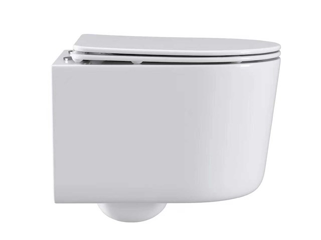 2x mawialux compact inbouw wandclosetten met closetzittingen glans wit - afbeelding 3 van  8