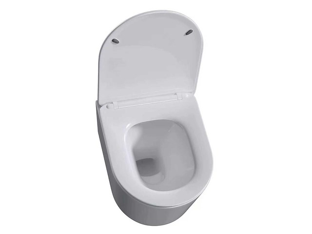 2x mawialux compact inbouw wandclosetten met closetzittingen glans wit - afbeelding 5 van  8