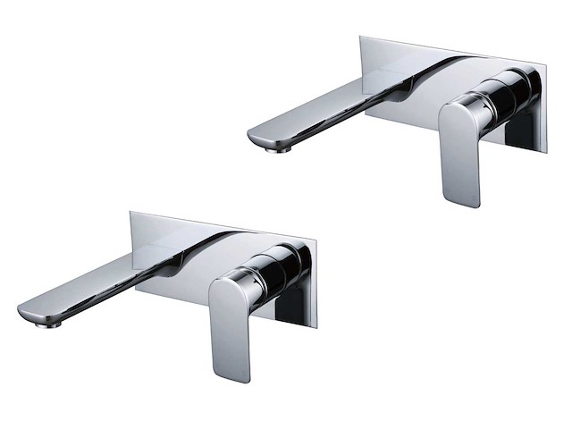 2x mawialux inbouw muurkraan - chrome - afbeelding 1 van  4