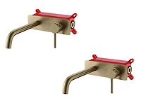 2x mawialux inbouw muurkraan - geborsteld goud - afbeelding 1 van  7