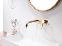 2x mawialux inbouw muurkraan - geborsteld goud - afbeelding 3 van  7