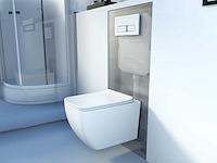 2x mawialux inbouw wandcloset met closetzitting - glans wit - afbeelding 4 van  11