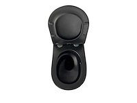 2x mawialux inbouw wandcloset met closetzitting - turbo flush - mat zwart - afbeelding 2 van  7