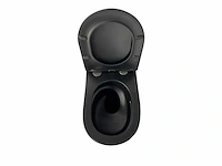 2x mawialux inbouw wandcloset met closetzitting - turbo flush - mat zwart - afbeelding 4 van  7