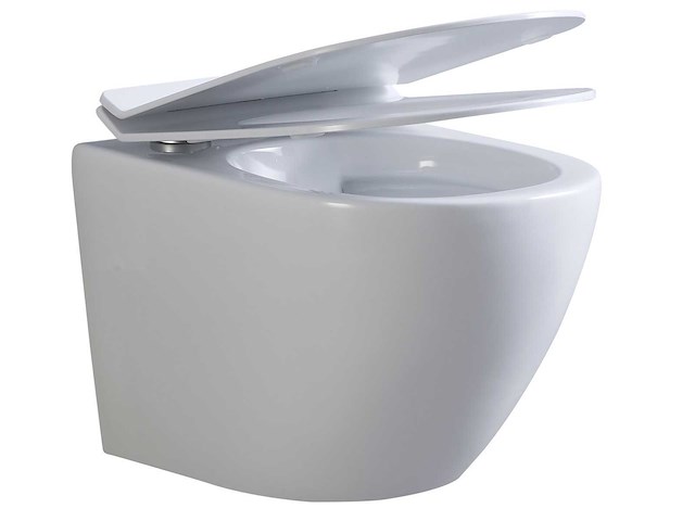 2x mawialux inbouw wandcloset met closetzitting glans wit - afbeelding 6 van  11