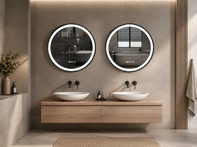 2x mawialux led spiegels 50cm diameter - afbeelding 2 van  7