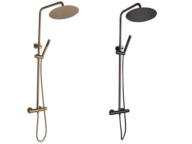 2x mawialux opbouw regendouche (keuze uit geborsteld goud of koper) - afbeelding 1 van  14