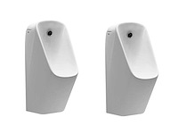 2x mawialux urinoir met automatische spoeling glans wit - afbeelding 1 van  5