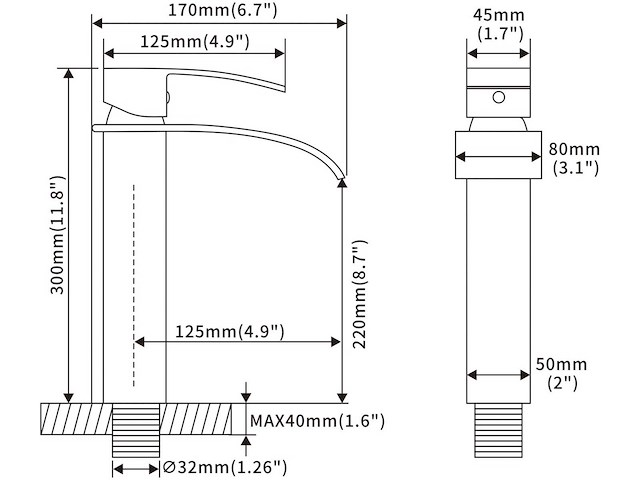 2x mawialux wastafelkraan - hoog model - chrome of rvs - afbeelding 10 van  19