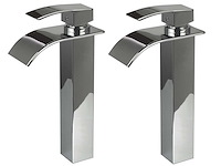 2x mawialux wastafelkraan - hoog model - chrome of rvs - afbeelding 12 van  19