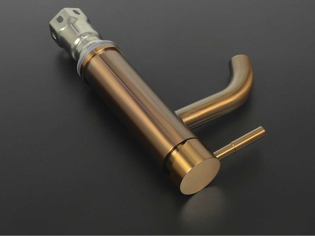 2x mawialux wastafelkraan - laag model - geborsteld rvs of koper (mat en glans) - afbeelding 5 van  17