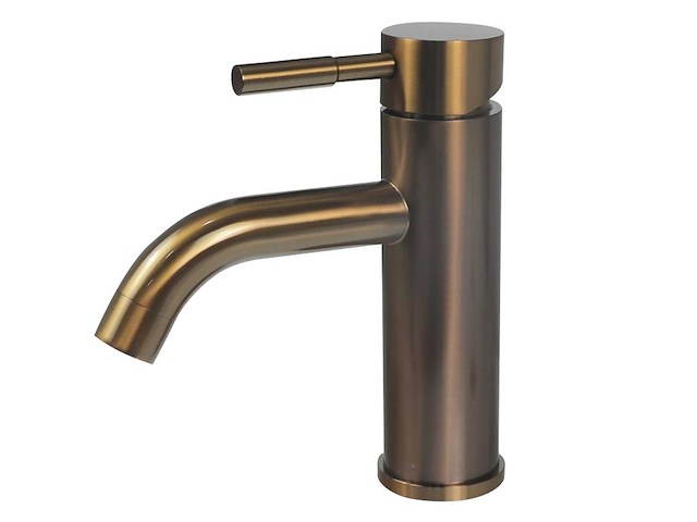 2x mawialux wastafelkraan - laag model - geborsteld rvs of koper (mat en glans) - afbeelding 10 van  17