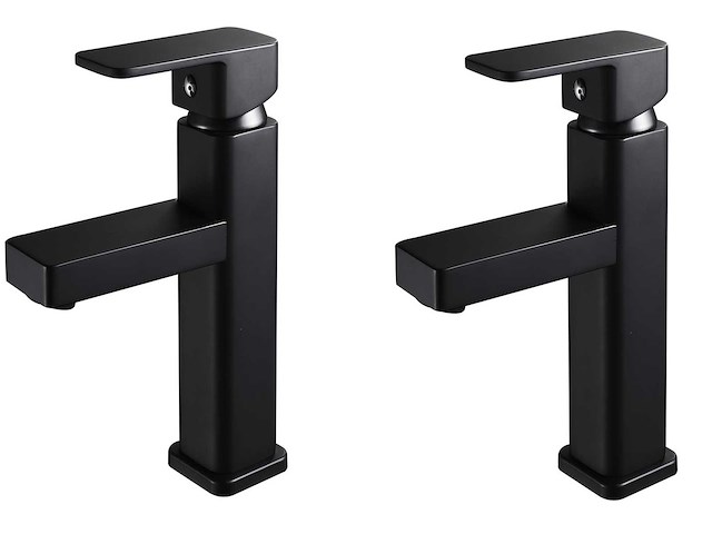 2x mawialux wastafelkraan - mat zwart - afbeelding 1 van  22