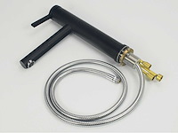 2x mawialux wastafelkraan - uitrekbare kop - mat zwart - afbeelding 4 van  7