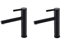 2x mawialux wastafelkraan - uitrekbare kop - mat zwart - afbeelding 1 van  7