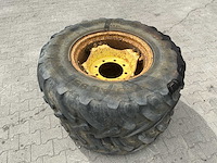 2x maximo 380/85 r24 tractorwielen met stalen 24" landbouwvelg – 8-gats - afbeelding 2 van  7