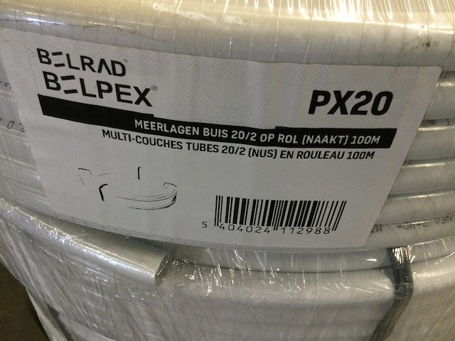 2x meerlagenbuis met mantel doorsnee 20/2, belrad/belpex, px20, wit - afbeelding 3 van  3